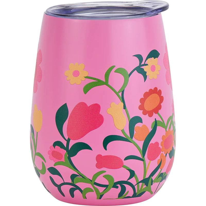 Wine Tumbler Double Walled - Flower Patch