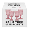 Palm Goblet Pink (Set of 4)