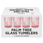Palm Tumbler Pink (Set of 4)