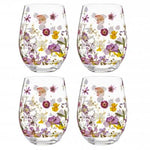 High Ball Pressed Flowers (Set of 4)