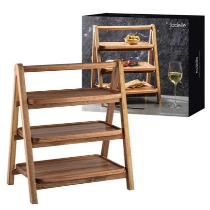 Gather Acacia 3 Tier Rectangular Serving Tower