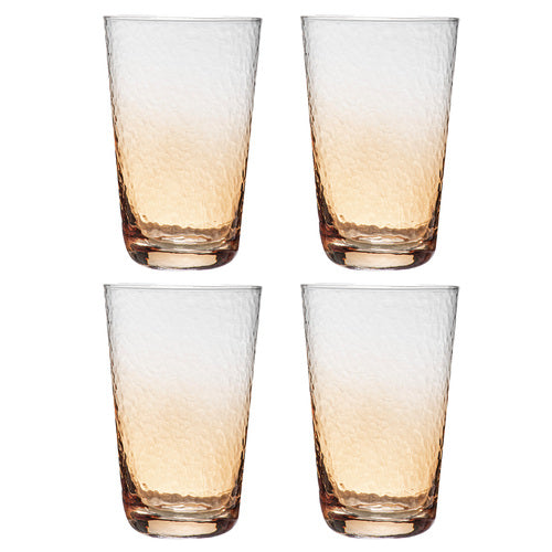 Dimpled Highball Sunset (Set of 4)