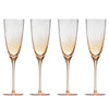 Dimpled Champagne Glass Sunset (Set of 4)