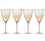 Dimpled Wine Glass Sunset (Set of 4)