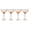 Dimpled Coupe Glass Sunset (Set of 4)