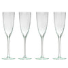 Dimpled Champagne Glass Seafoam (Set of 4)