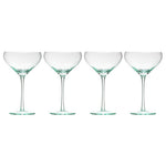 Dimpled Coupe Glass Seafoam (Set of 4)