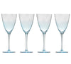 Dimpled Wine Glass Sky Blue (Set of 4)