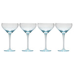 Dimpled Coupe Glass Sky Blue (Set of 4)