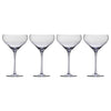 Dimpled Coupe Glass Midnight (Set of 4)