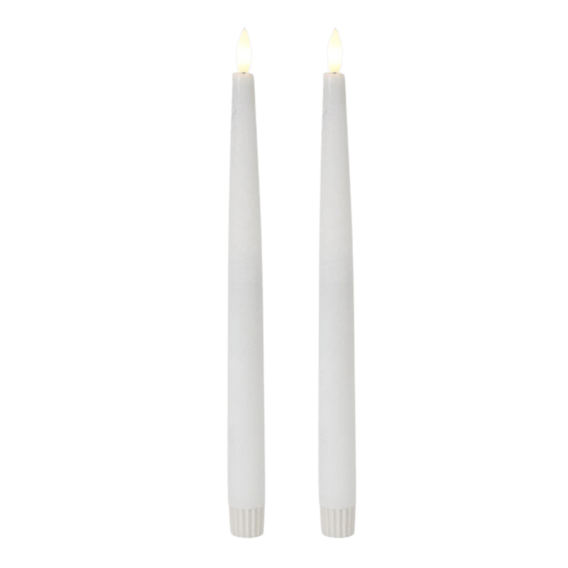 Led Wax Taper Candle 28cm (Set of 2)
