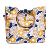 Insulated Tote Floral Puzzle Mustard