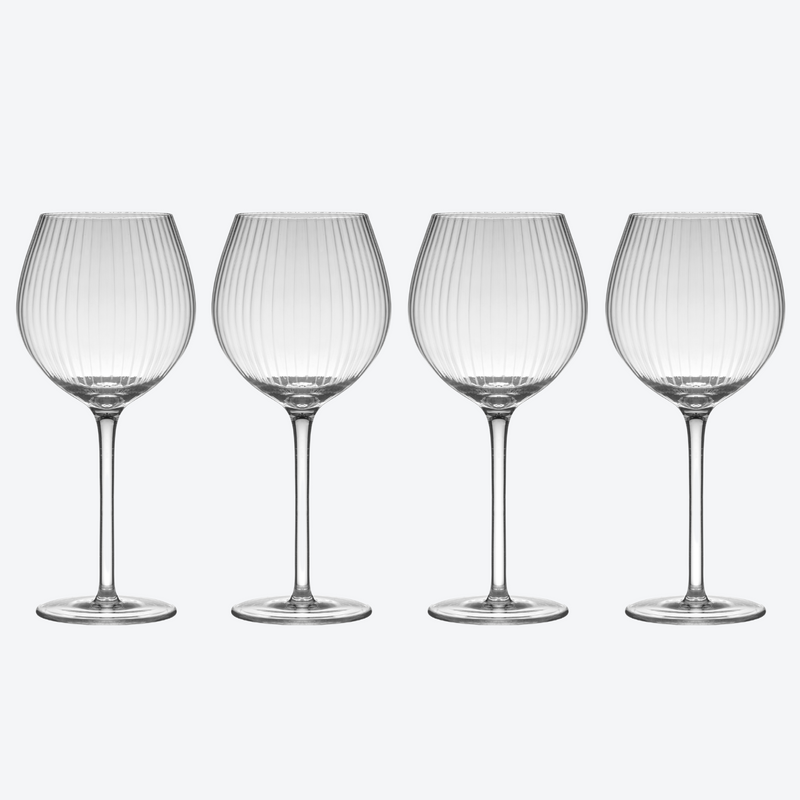 Crystal Ribbed Gin Glass Clear (Set of 4)
