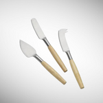 Cheese Knife Set Wood & Stainless Steel - 3 Piece