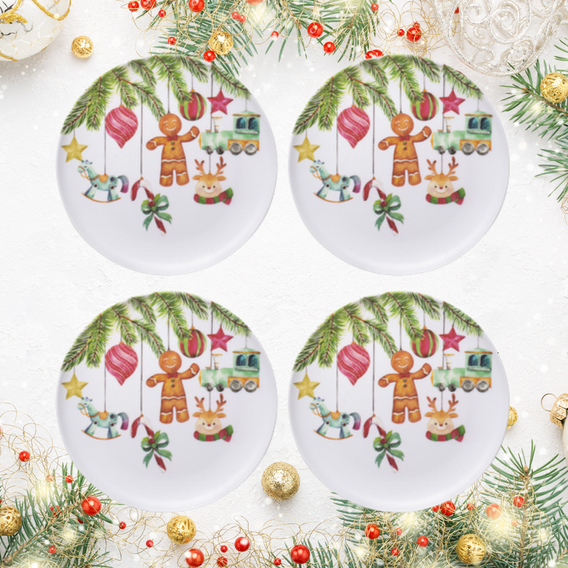 Hanging out for Christmas Plate (Set of 4)