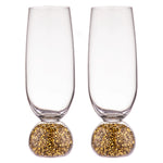 Sparkle Champagne Glass Gold (Set of 2)