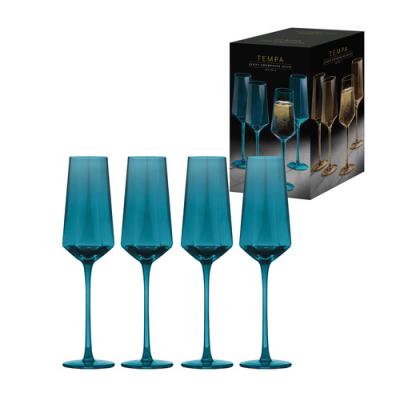 Jaxon Champagne Glass Teal (Set of 4)