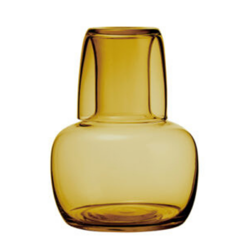 Bulb Carafe & Glass Amber