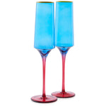 Sapphire Delight Champagne Glass (Set of 2)