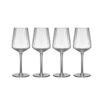 Crystal Ribbed Wine Glass Clear (Set of 4)